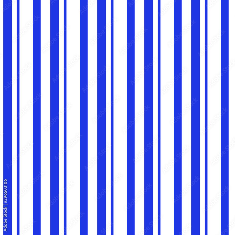 Simple abstract ornament of horizontal parallel asymmetric stripes of different size in vibrant blue color Simple abstract ornament of horizontal parallel asymmetric stripes of different size in vibrant blue color