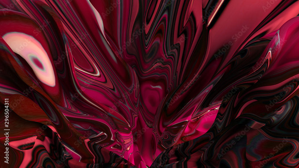 Obraz premium Bright background with a volumetric pattern and print. 3d illustration, 3d rendering.