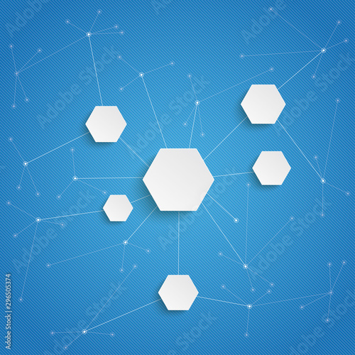 White Hexagons Blue Sky Big Networks