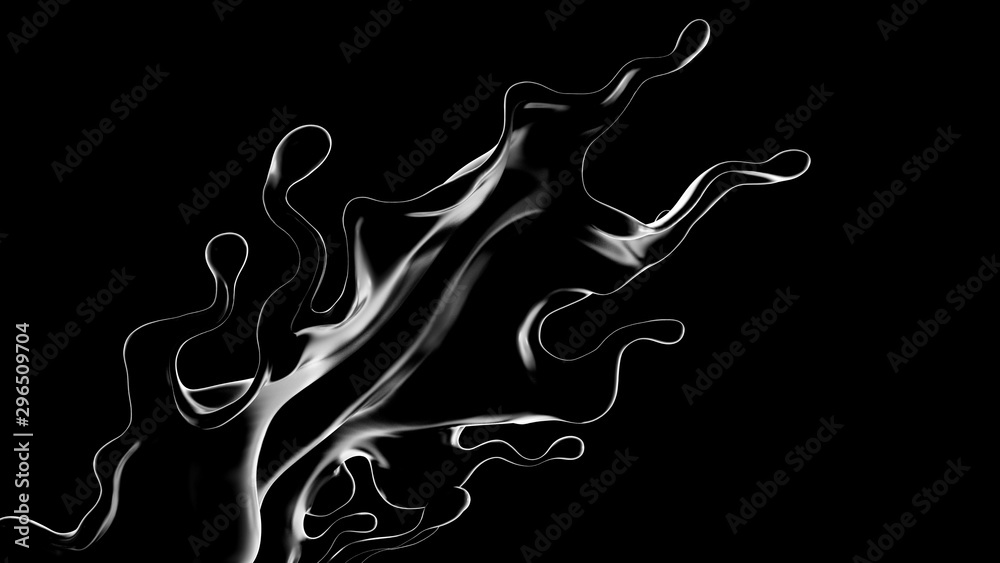 Splash fluid. 3d illustration, 3d rendering. Splash fluid. 3d illustration, 3d rendering.