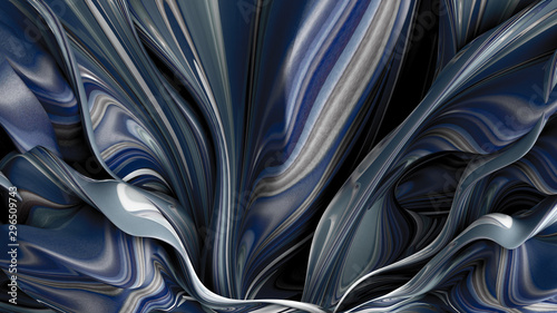 Wallpaper Mural Bright background with a volumetric pattern and print. 3d illustration, 3d rendering. Torontodigital.ca