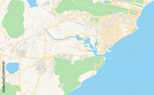 Printable street map of Visakhapatnam, India