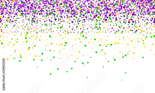 Mardi Gras carnival circles confetti background