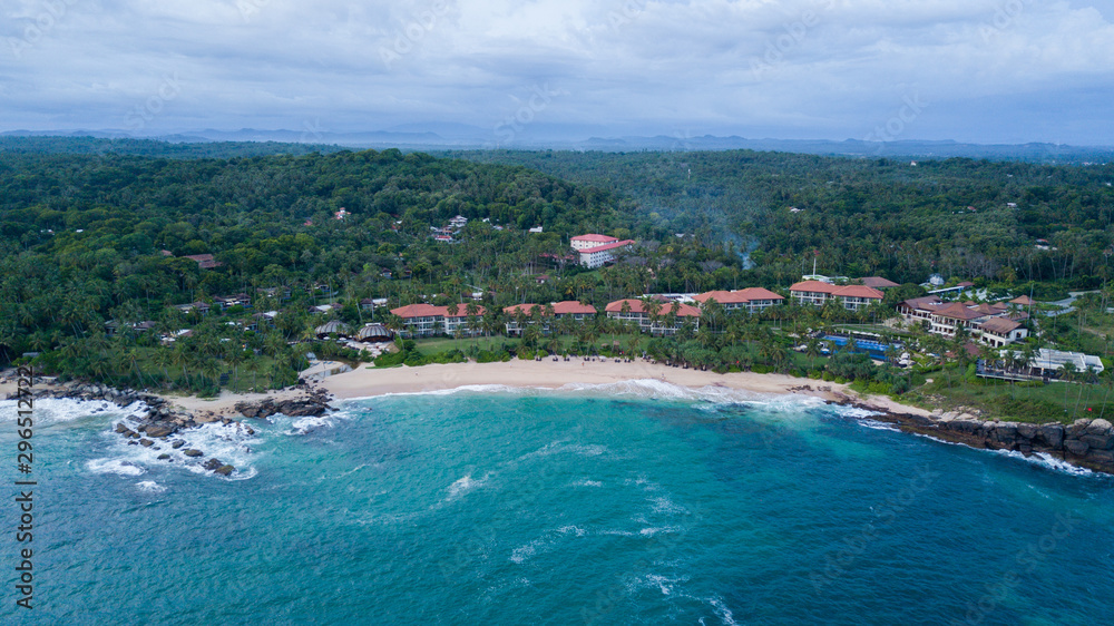 Arial view of the Tangalle beach in Sri Lanka