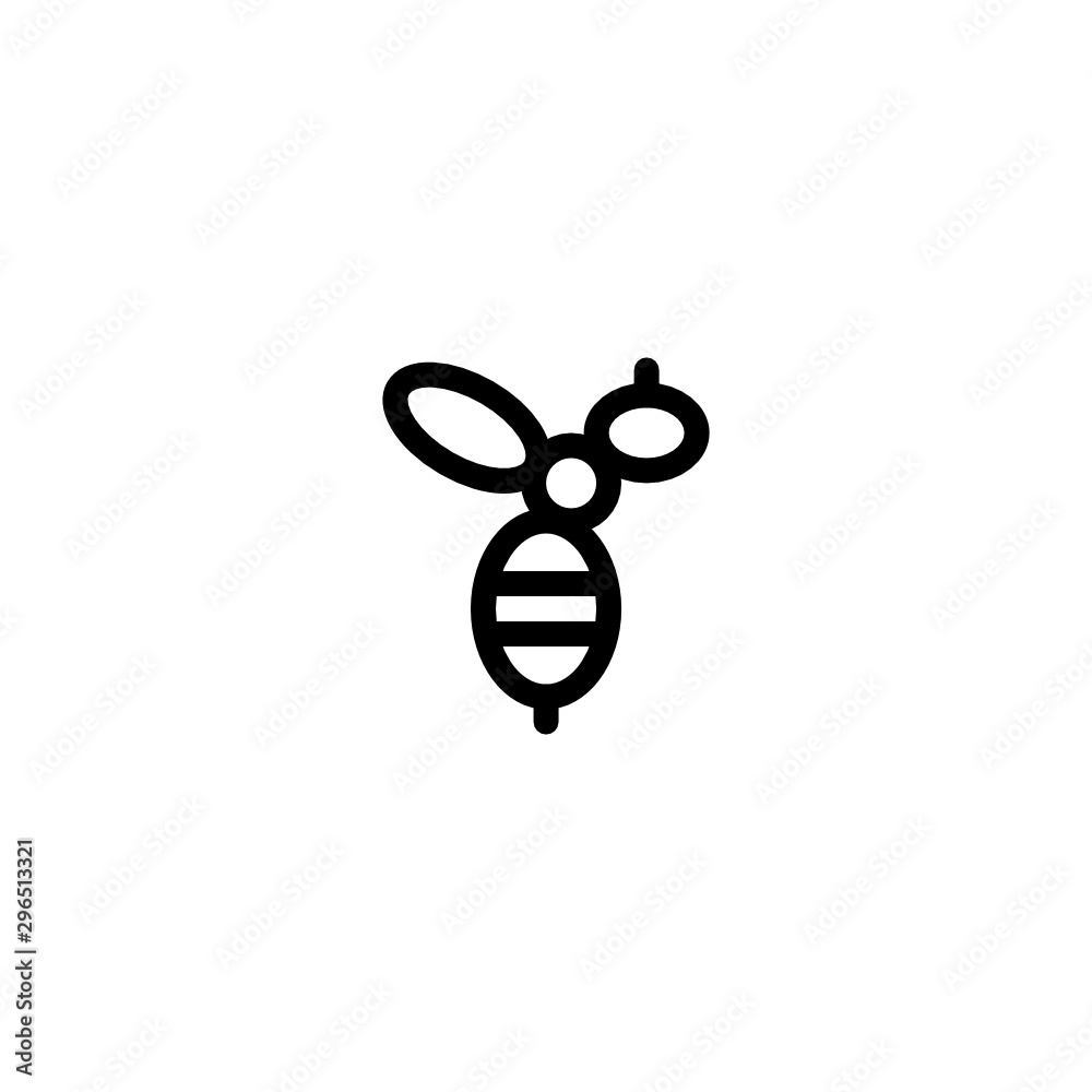 Cute Honeybee Search Flower Icon Outline Vector Cute Honeybee Search Flower Icon Outline Vector