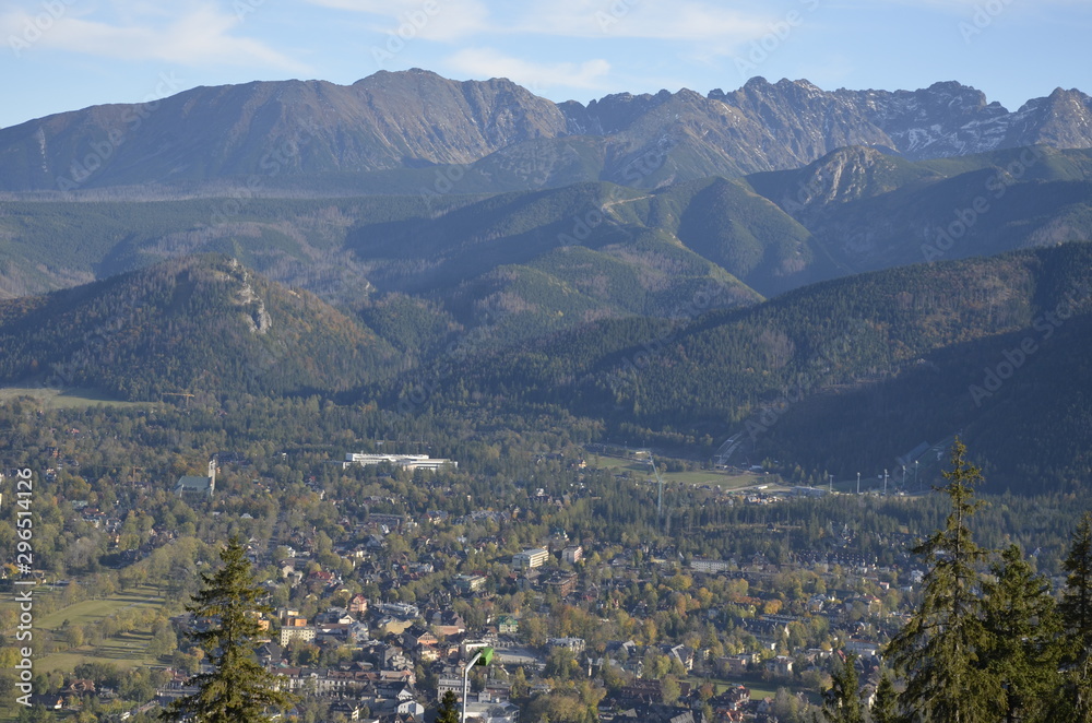 Gubałówka , Giewont ,śpiący rycerz , Zakopane ,Tatry ,Kasprowy Wierch , widok z gubałówki , widok na Tatry , widok na góry ,