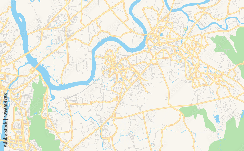 Printable street map of Kalyan-Dombivli, India