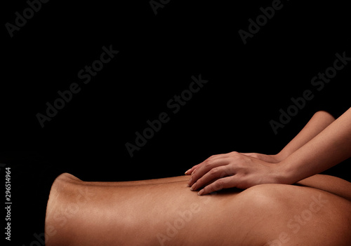 woman giving a man back massage