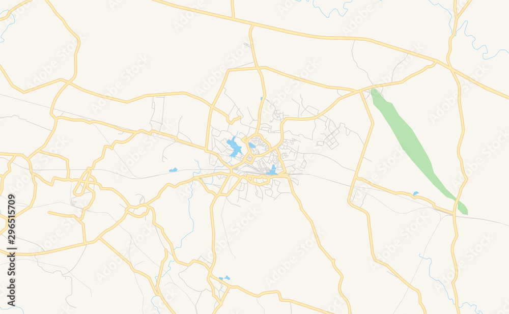 Printable street map of Dhanbad, India