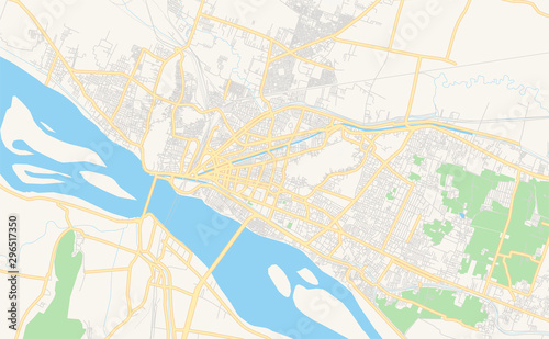 Printable street map of Vijayawada, India