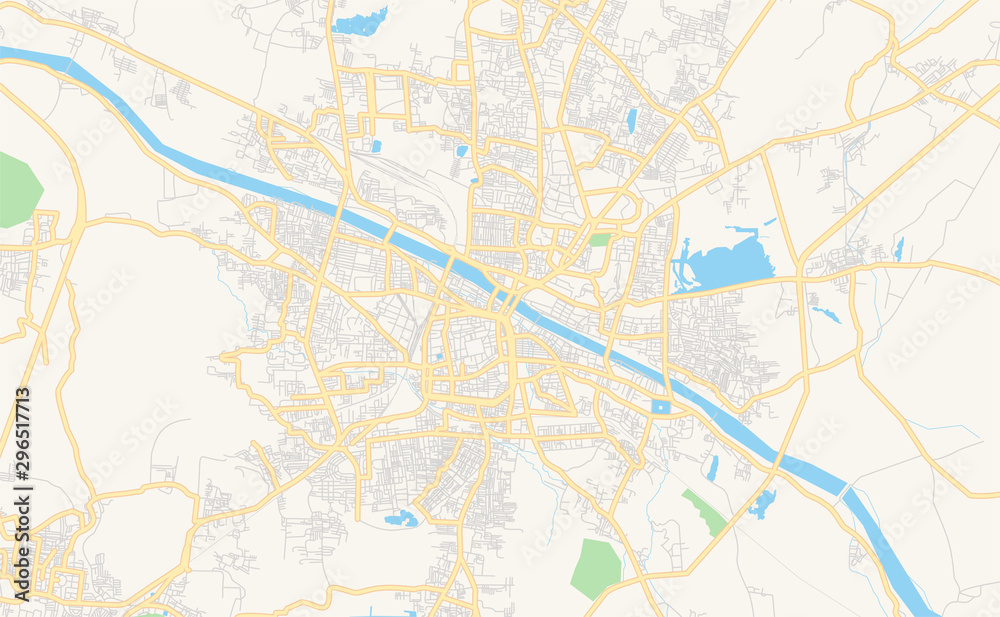 Printable street map of Madurai, India