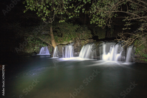 The wonderful waterfalls of mountain ice cream at night,water,and nature views