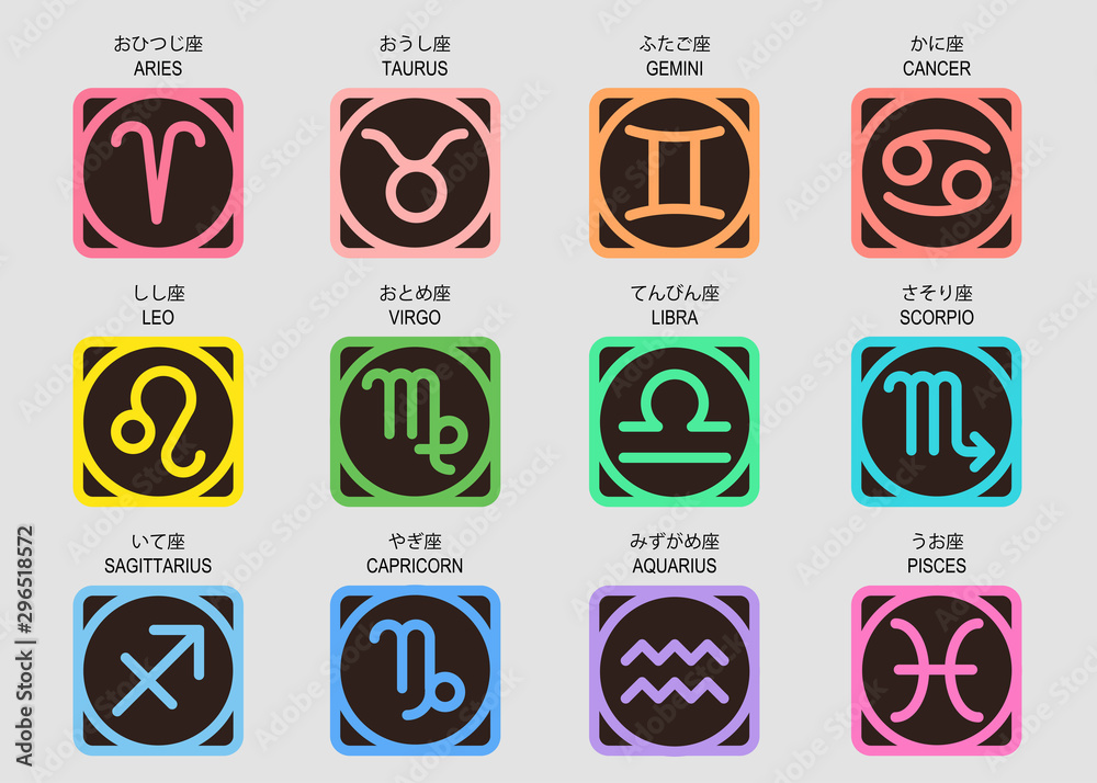12星座アイコンセット 12星座アイコンセット