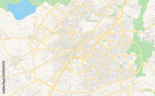 Printable street map of Gurgaon  India
