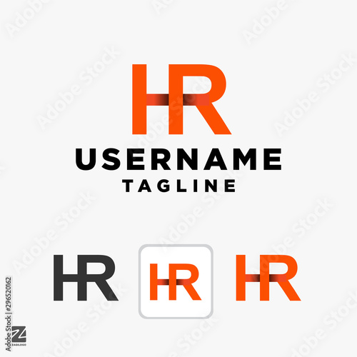 Hr letter rh initial logo icon