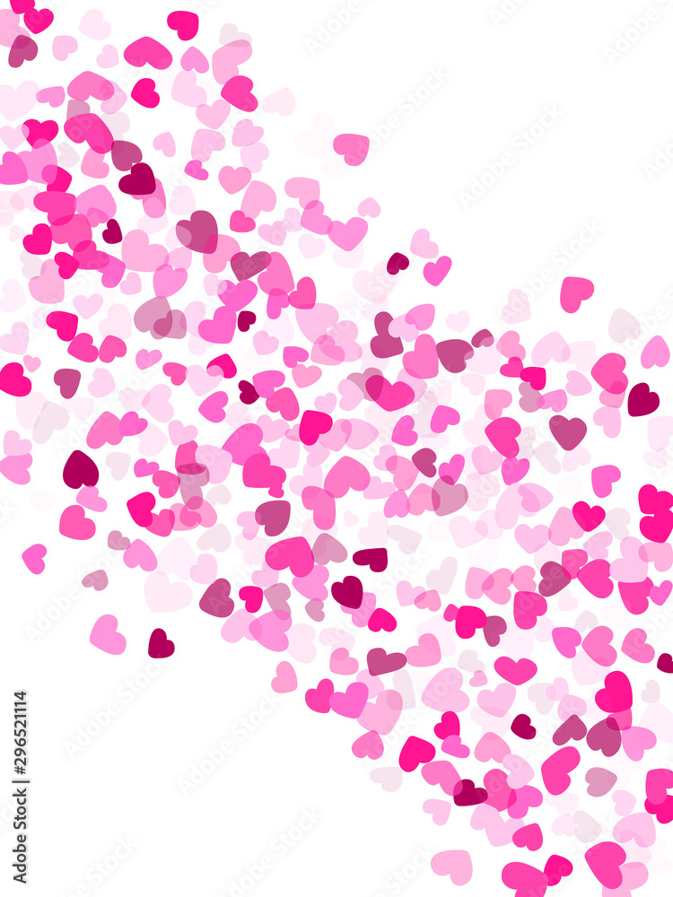 Hearts confetti flying vector background graphic design. Hearts confetti flying vector background graphic design.