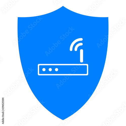 Router und Schild