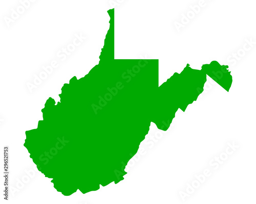 Karte von West Virginia