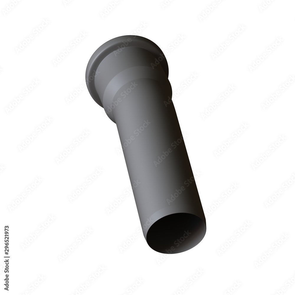 Plastic sewer pipe grey on white background, isolated. 3D rendering of excellent quality in high resolution. It can be enlarged and used as a background or texture. Plastic sewer pipe grey on white background, isolated. 3D rendering of excellent quality in high resolution. It can be enlarged and used as a background or texture.