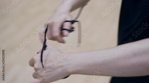 Spanish castanets in the hands