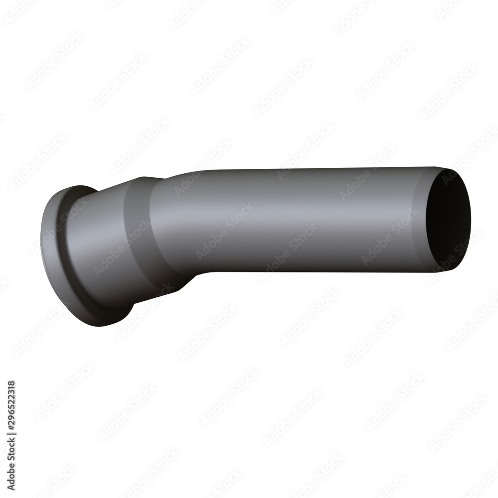 Plastic sewer pipe grey on white background, isolated. 3D rendering of excellent quality in high resolution. It can be enlarged and used as a background or texture. Plastic sewer pipe grey on white background, isolated. 3D rendering of excellent quality in high resolution. It can be enlarged and used as a background or texture.