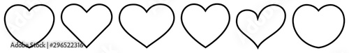 Heart Shape Black | Love | Logo | Variations