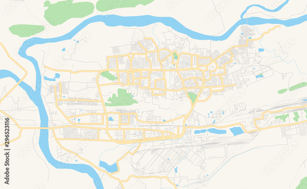 Printable street map of Rourkela, India