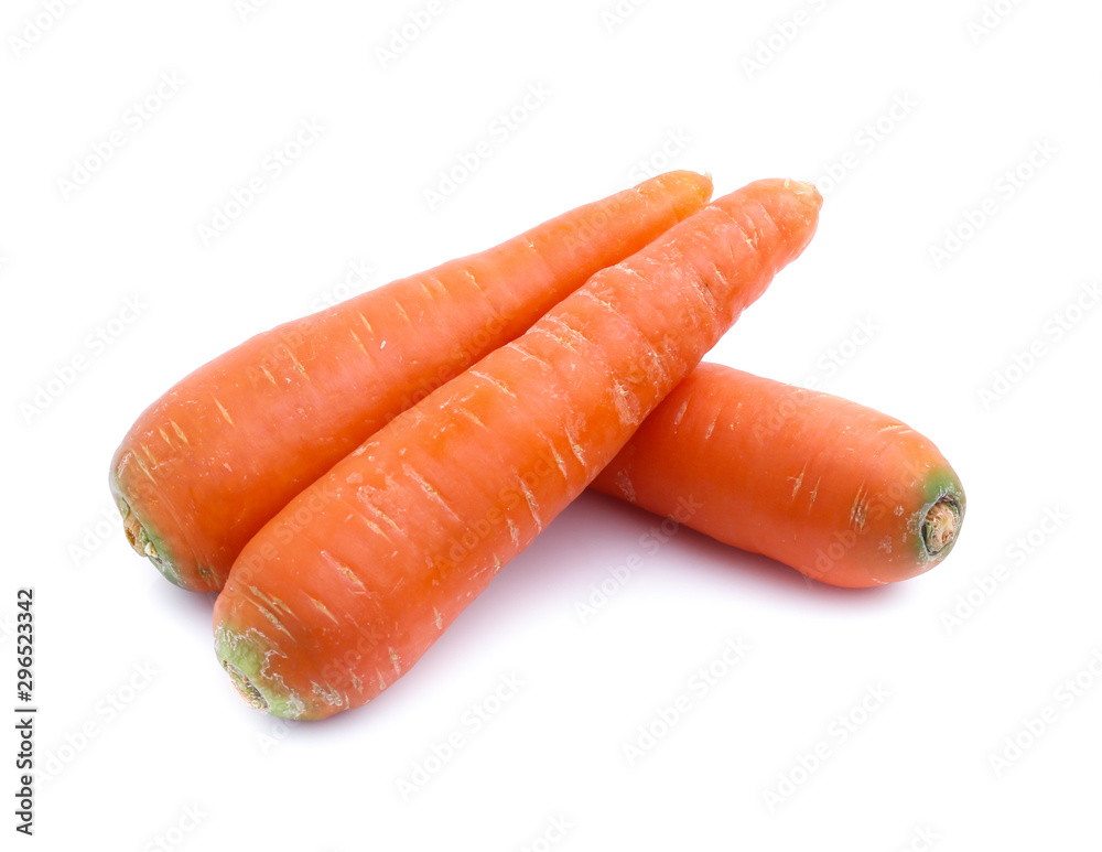 fresh carrots isolated on white background fresh carrots isolated on white background