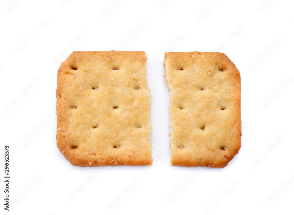 Cracker isolated on white