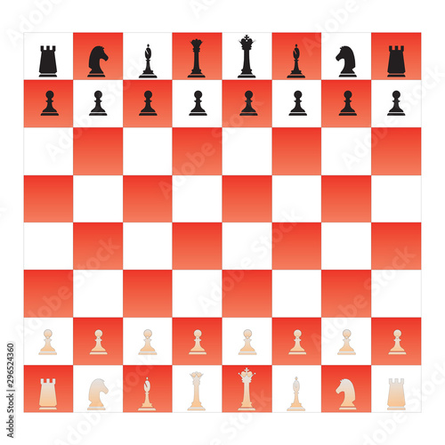 Chess. Vector illustration on a white