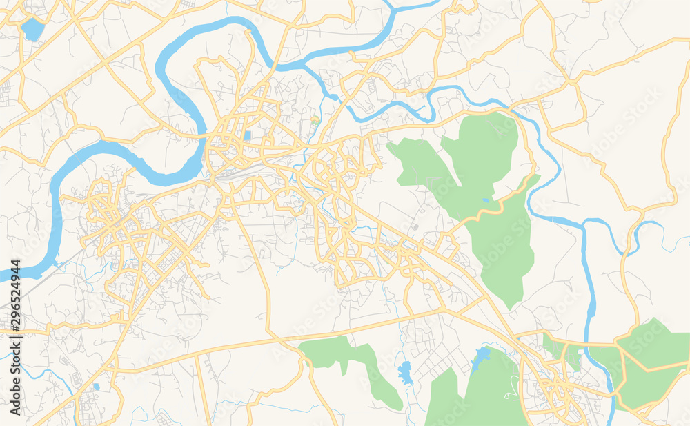 Printable street map of Ulhasnagar, India