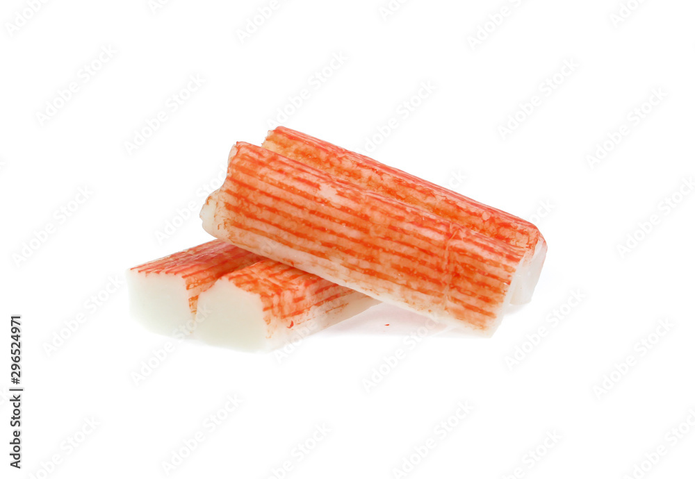 crab sticks group isolated on white background crab sticks group isolated on white background