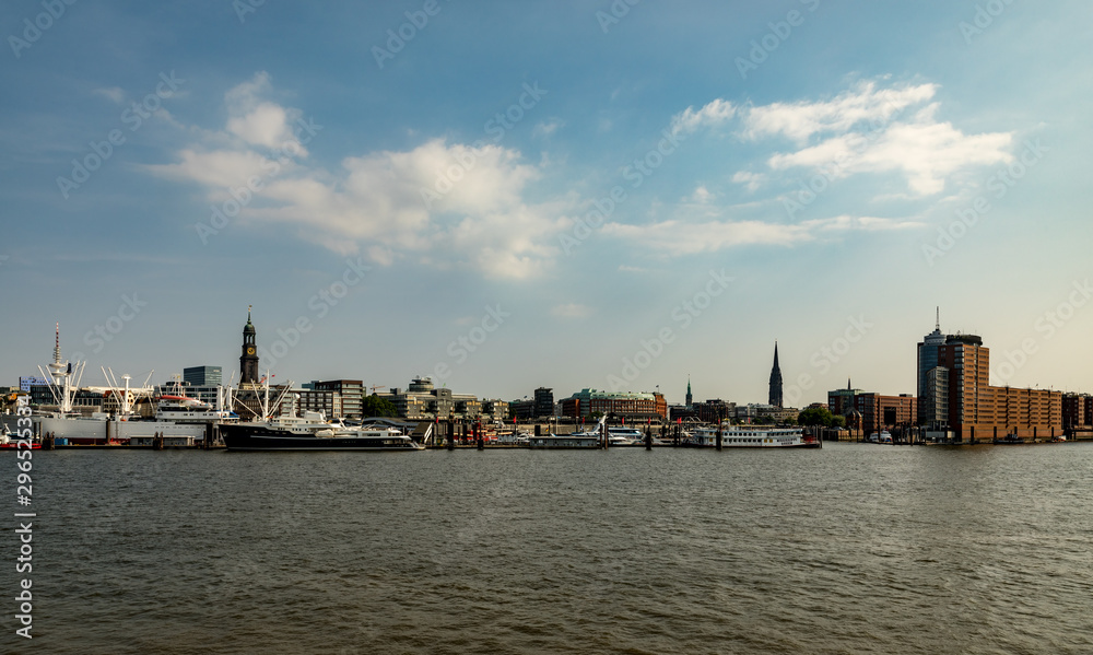 Hamburg harbour view