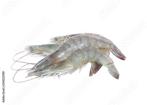 raw shrimp isolated on white