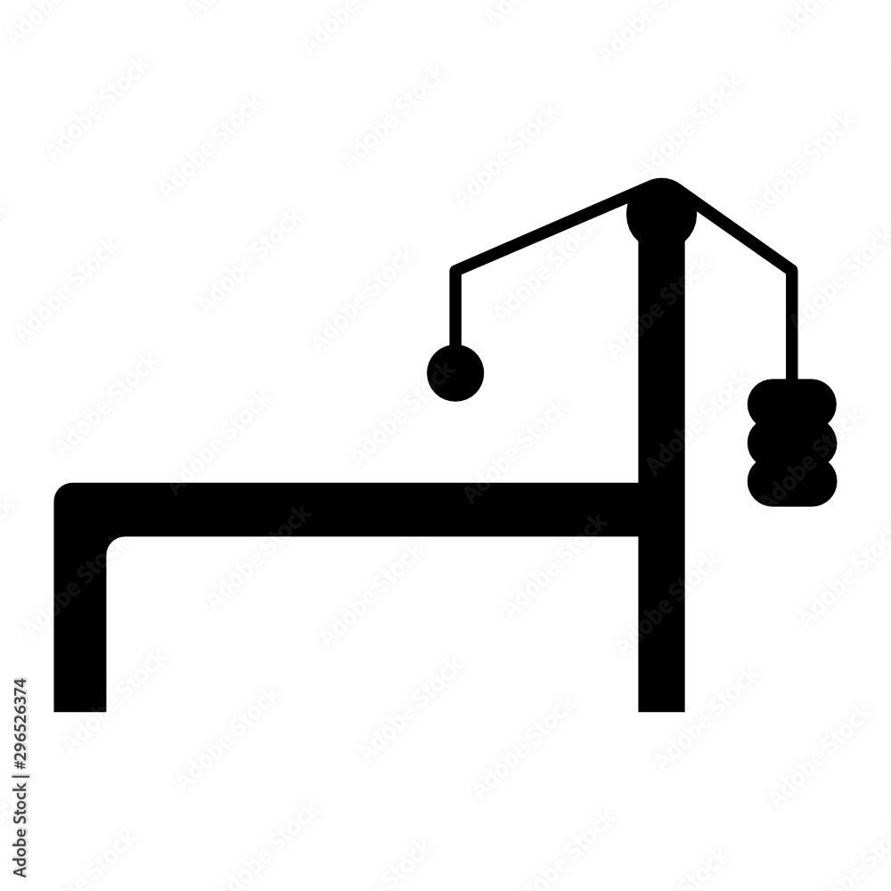 Gym Equipment Bench Weight Station Vector Icon Gym Equipment Bench Weight Station Vector Icon