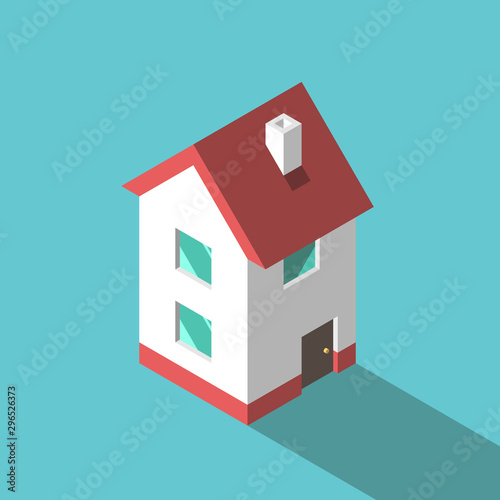 Isometric two-storeyed house