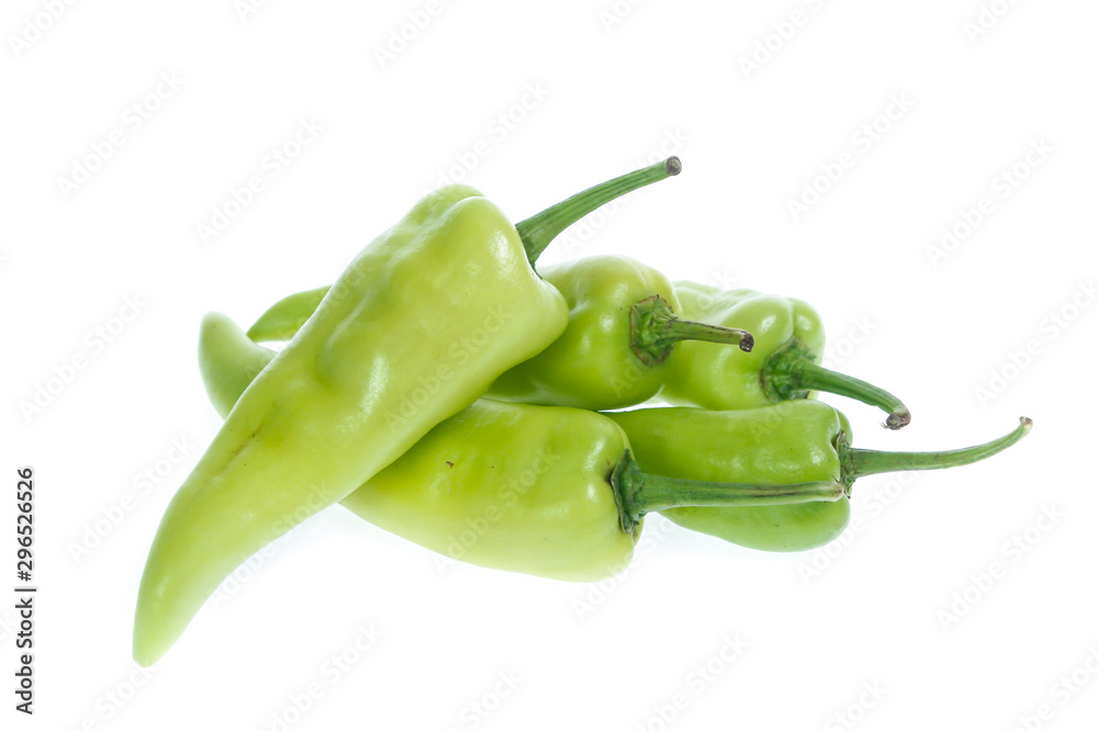 green pepper isolated on a white background green pepper isolated on a white background