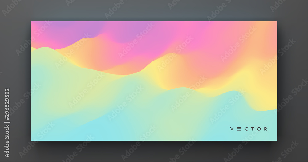 Naklejka premium Abstract background with dynamic effect. Creative design poster with vibrant gradients. Vector Illustration for advertising, marketing, presentation. Mobile screen.