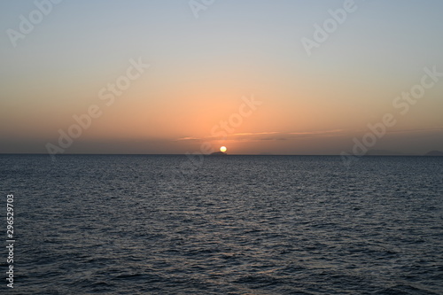 sunset at uwajima in summer photo