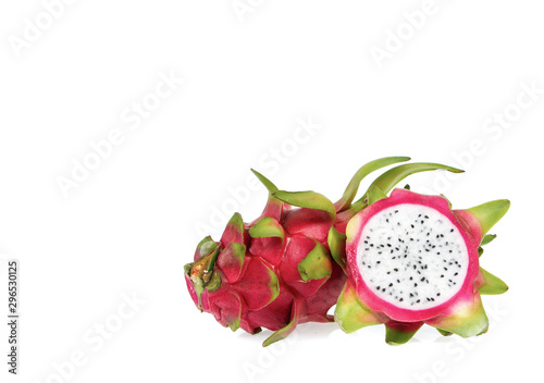 coyp space Dragon fruit isolated on white background photo