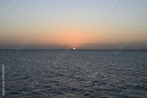 sunset at uwajima in summer photo