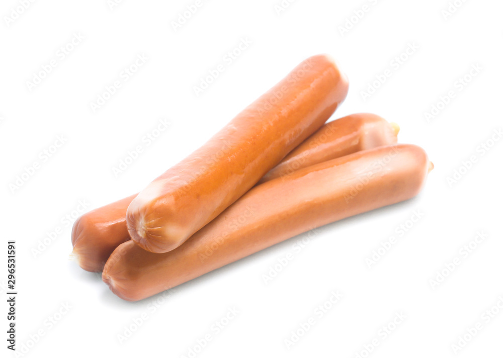 Frankfurter sausage isolated on white background Frankfurter sausage isolated on white background