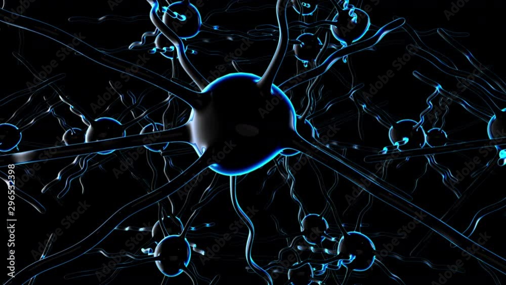 Neurons in the human brain - seamless looping.
