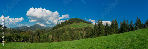 View of the carpathian mountains. Krasnik. Ivano-Frankivsk region  Ukraine