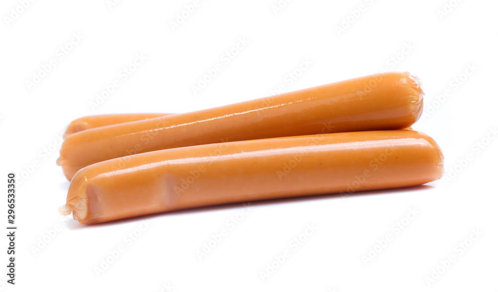 Fresh sausage isolated on white background Fresh sausage isolated on white background