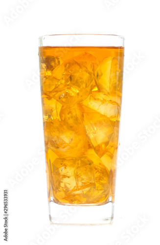 Iced tea isolated on white