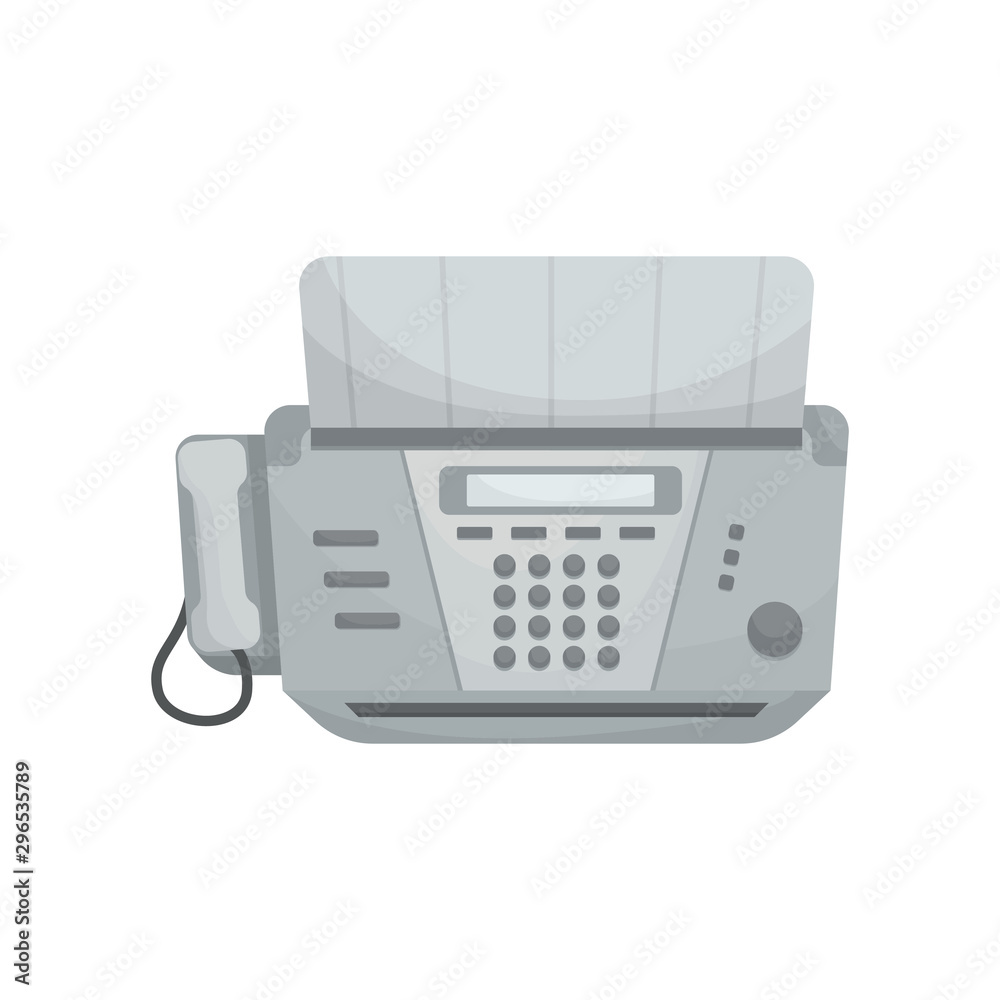 Isolated vector Fax. Office devices, printers, phones. Isolated vector Fax. Office devices, printers, phones.