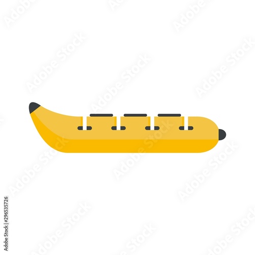 Water banana icon. Flat illustration of water banana vector icon for web design