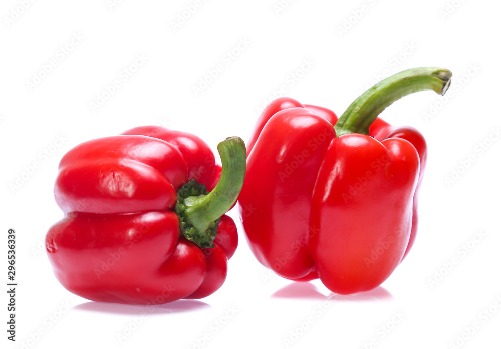 Red sweet pepper isolated on a white background Red sweet pepper isolated on a white background