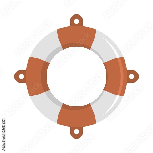 Life buoy icon. Flat illustration of life buoy vector icon for web design